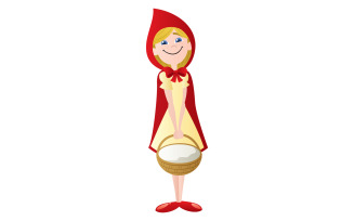 Red Riding Hood on White - Illustration