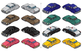 Retro Cars - Illustration