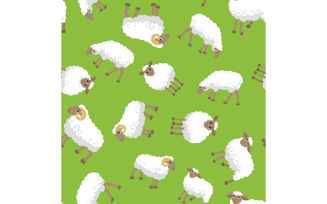 Sheep Seamless Pattern - Illustration
