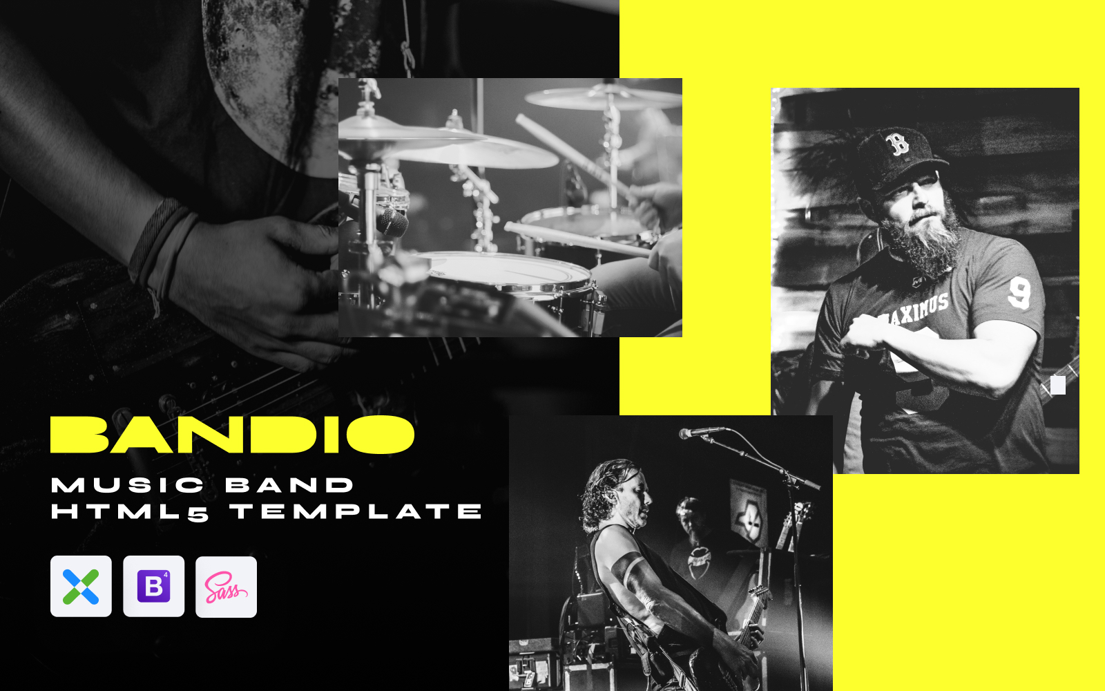 Bandio - Modern HTML5 Music and Band Template Web №148481
