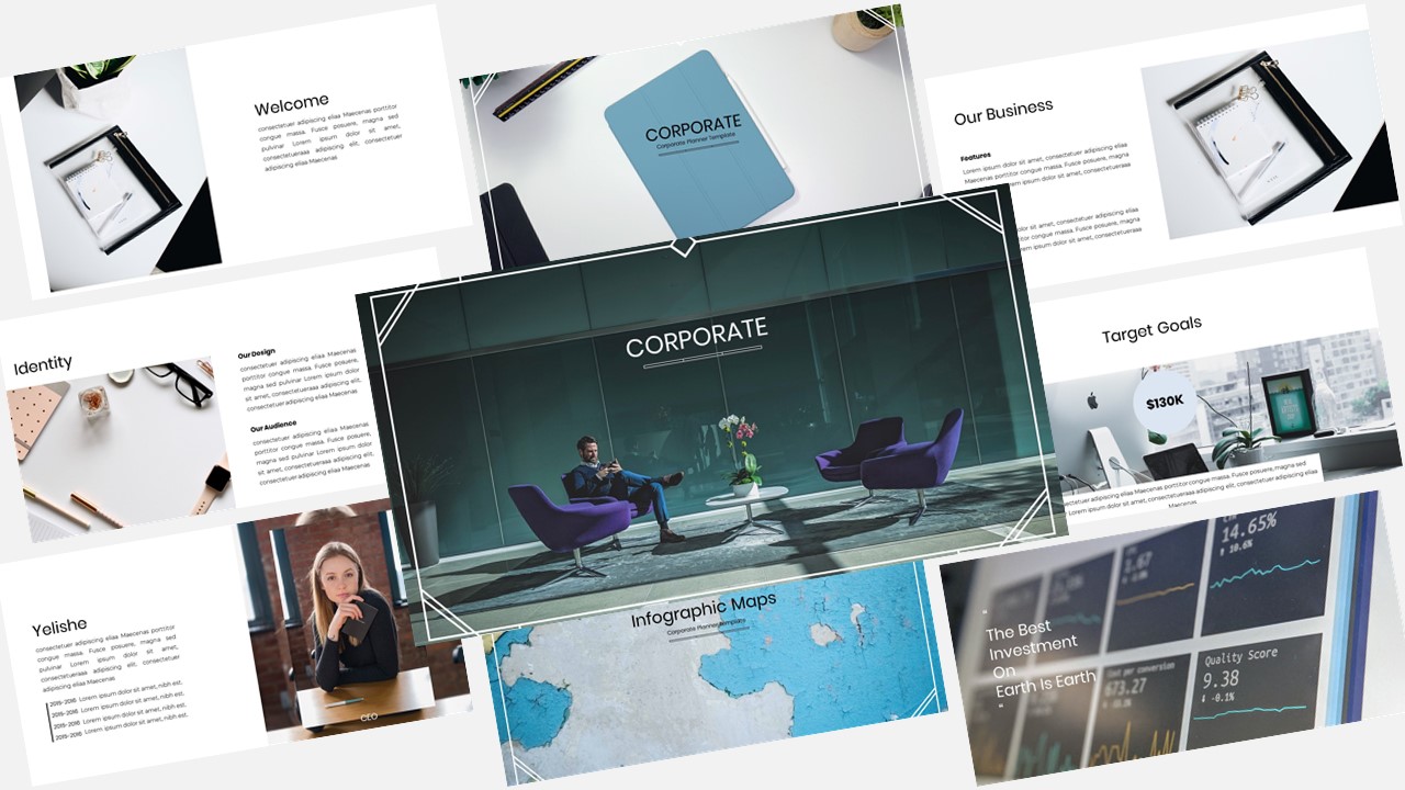 Template Keynote #148462 "Corporate Planner - Creative Business Plan"