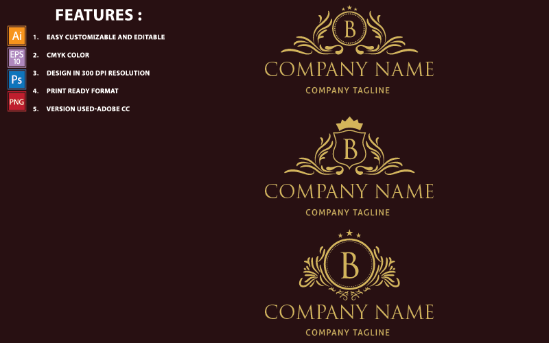 Kit Graphique #148564 Royal Luxe Divers Modles Web - Logo template Preview