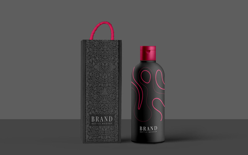 Metal Bottle Package product mockup Product Mockup