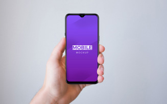 Mobile With Hand product mockup
