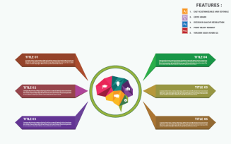Modern Brain Design Concept Infographic Elements