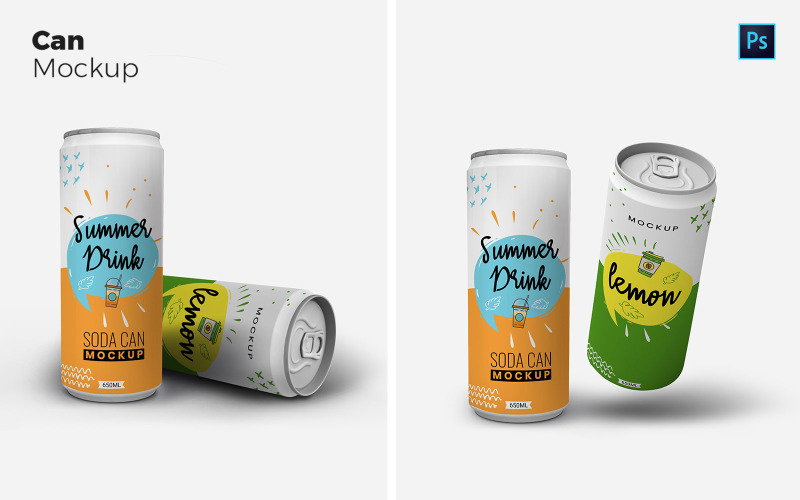 Tin Can product mockup Product Mockup