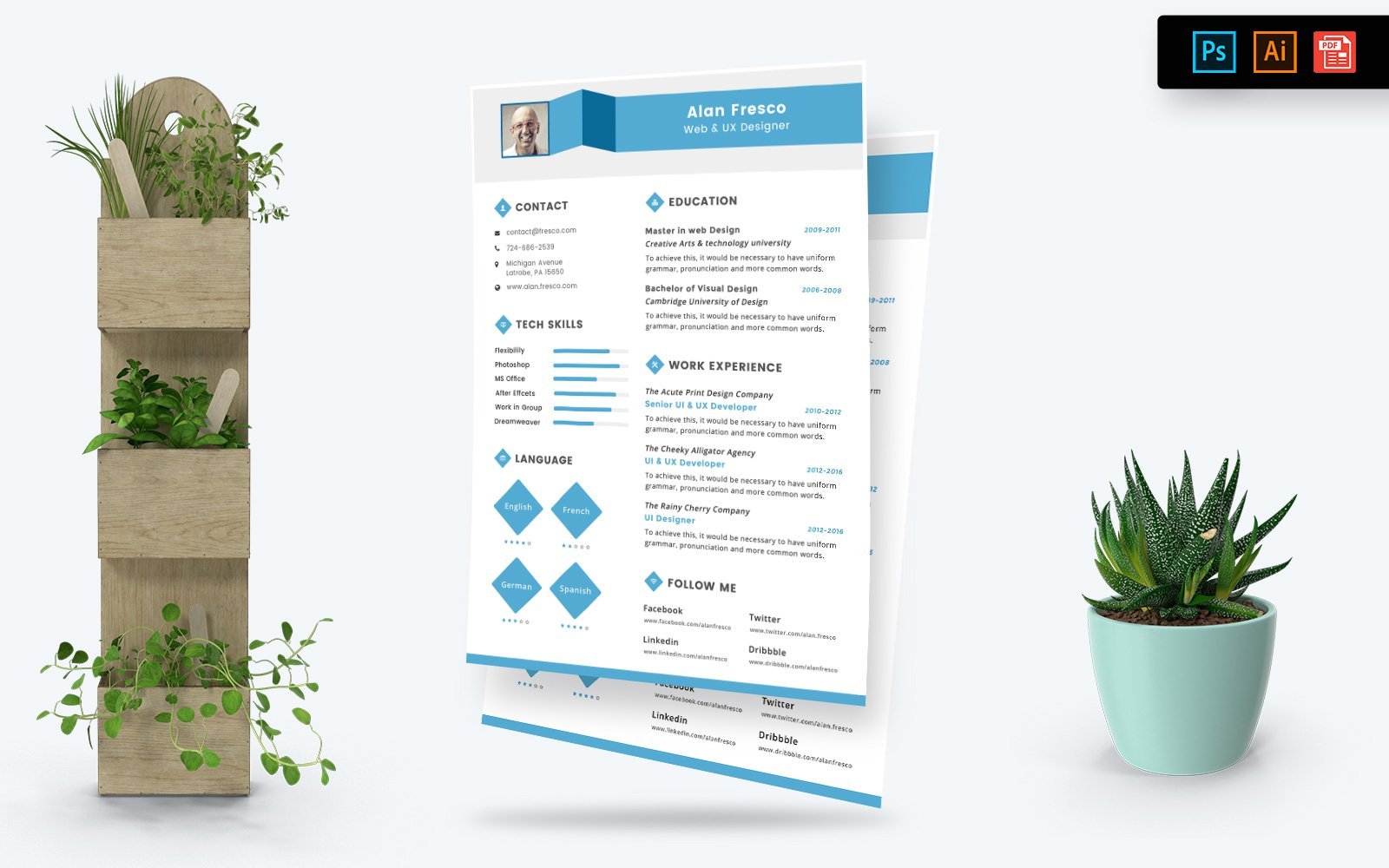 Kit Graphique #148697 Resume Template Divers Modles Web - Logo template Preview