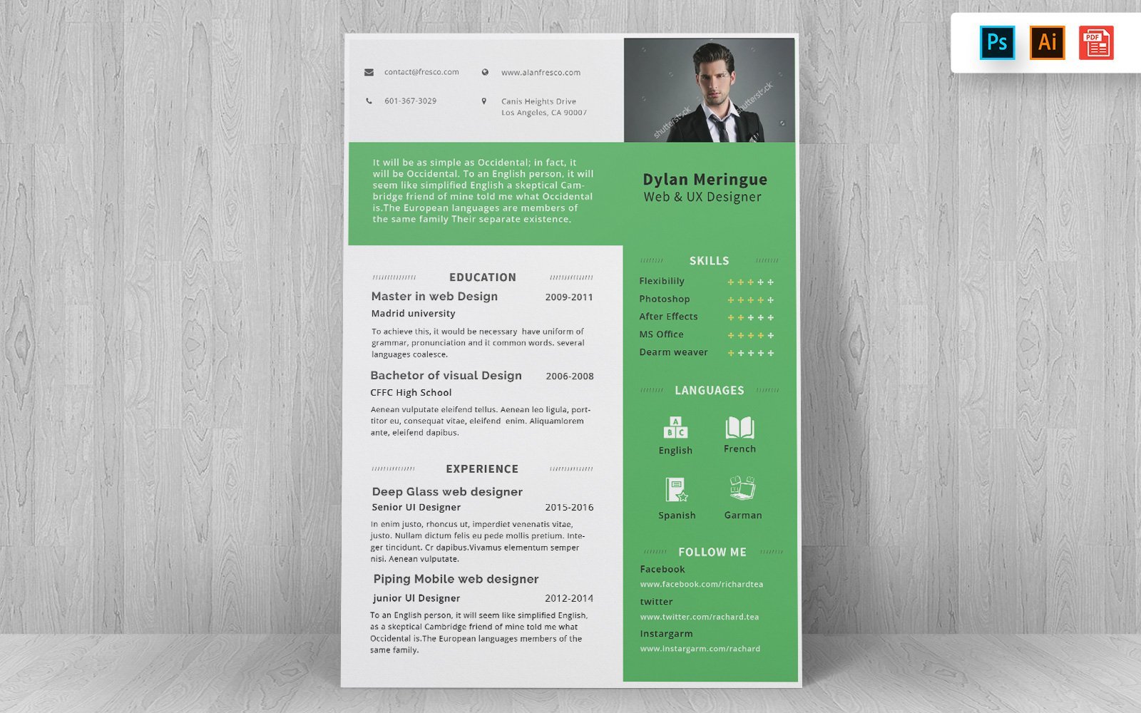 Kit Graphique #148699 Resume Template Divers Modles Web - Logo template Preview