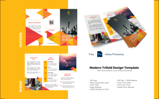 Triangle Business Trifold Brochure PSD Template