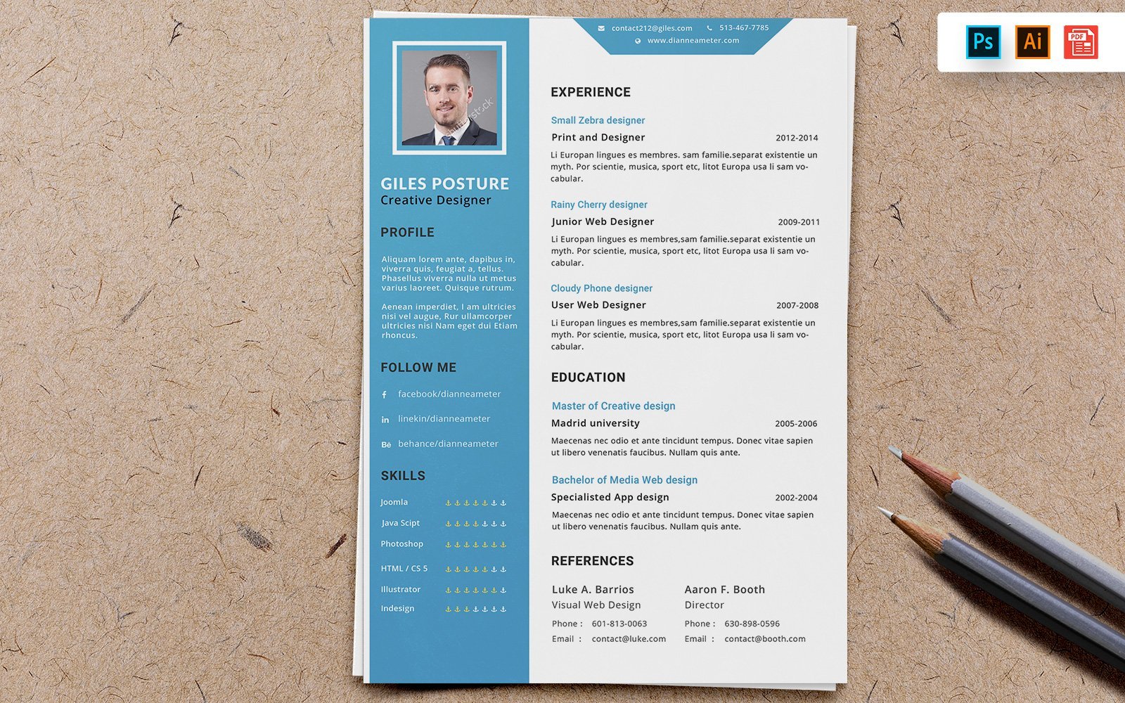 Kit Graphique #148703 Resume Template Divers Modles Web - Logo template Preview