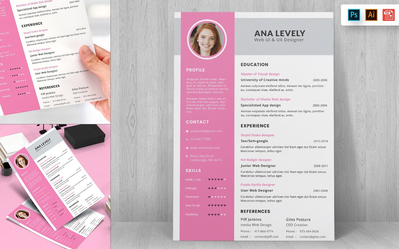 Kit Graphique #148705 Resume Template Divers Modles Web - Logo template Preview