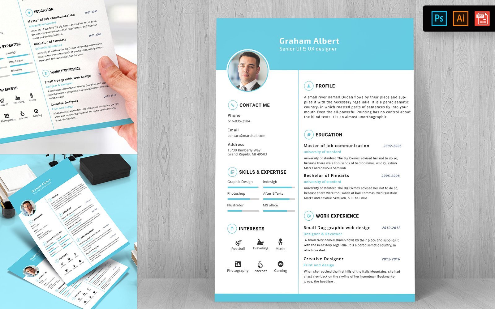 Kit Graphique #148707 Resume Template Divers Modles Web - Logo template Preview