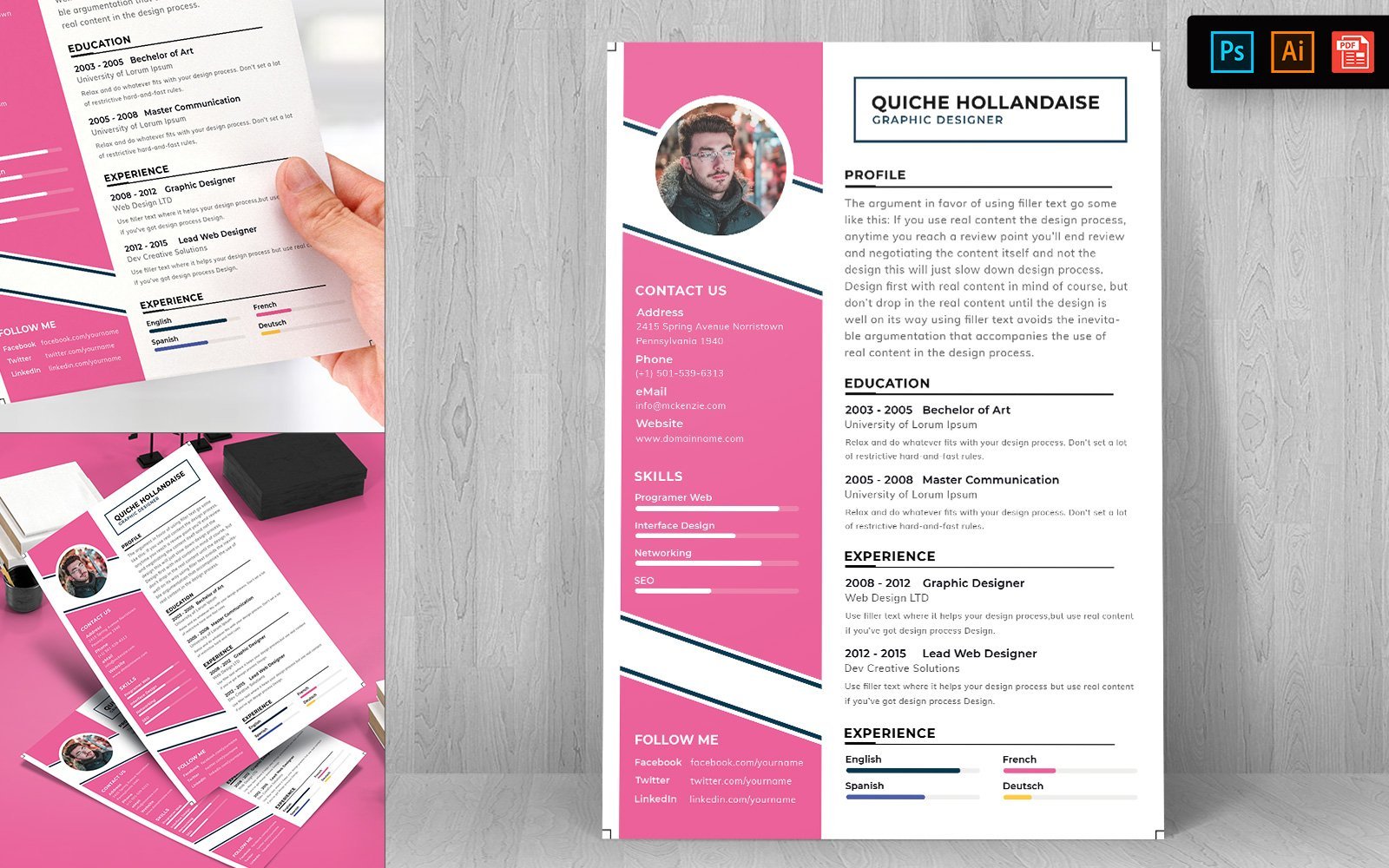 Kit Graphique #148736 Resume Template Divers Modles Web - Logo template Preview