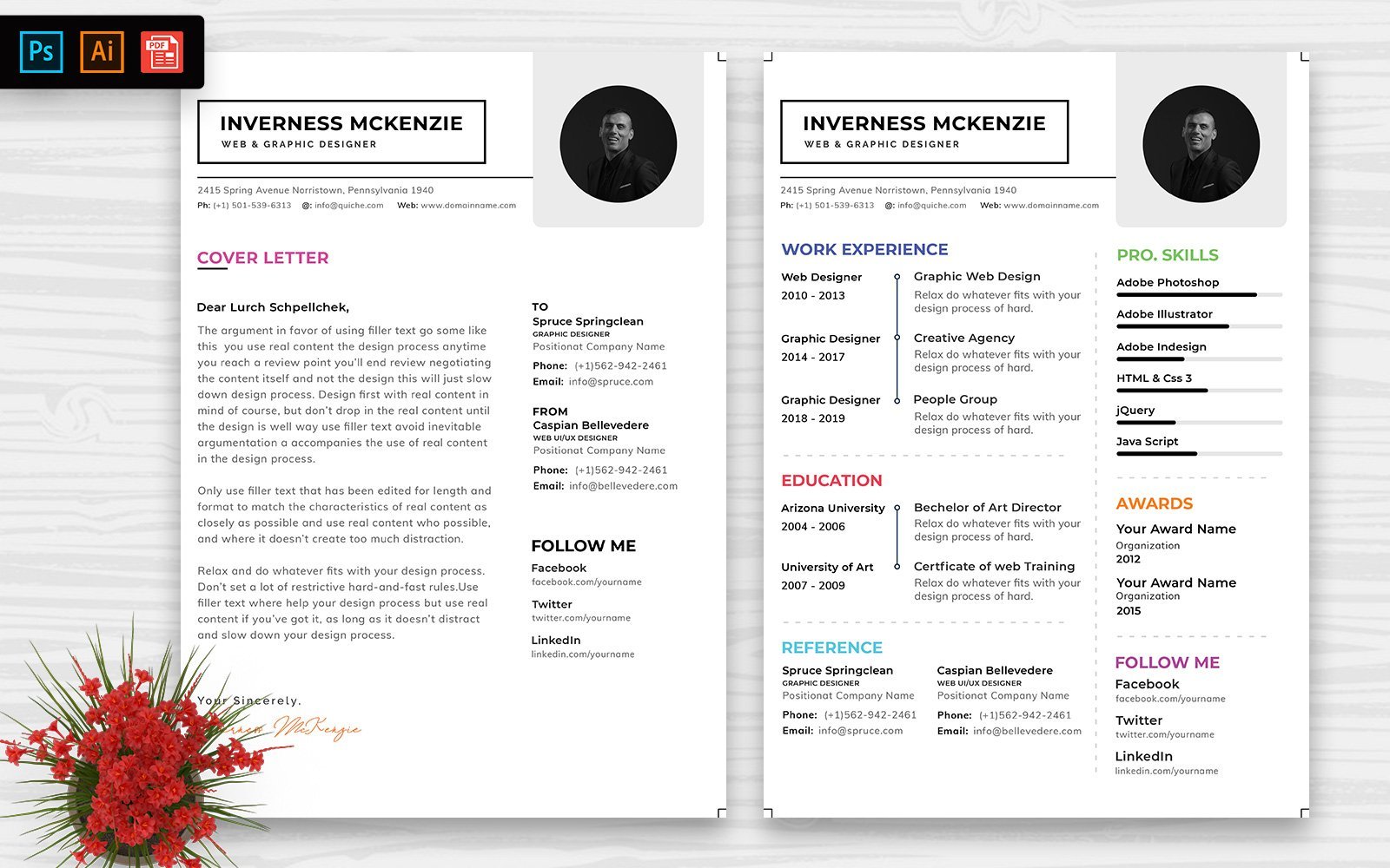 Kit Graphique #148737 Resume Template Divers Modles Web - Logo template Preview