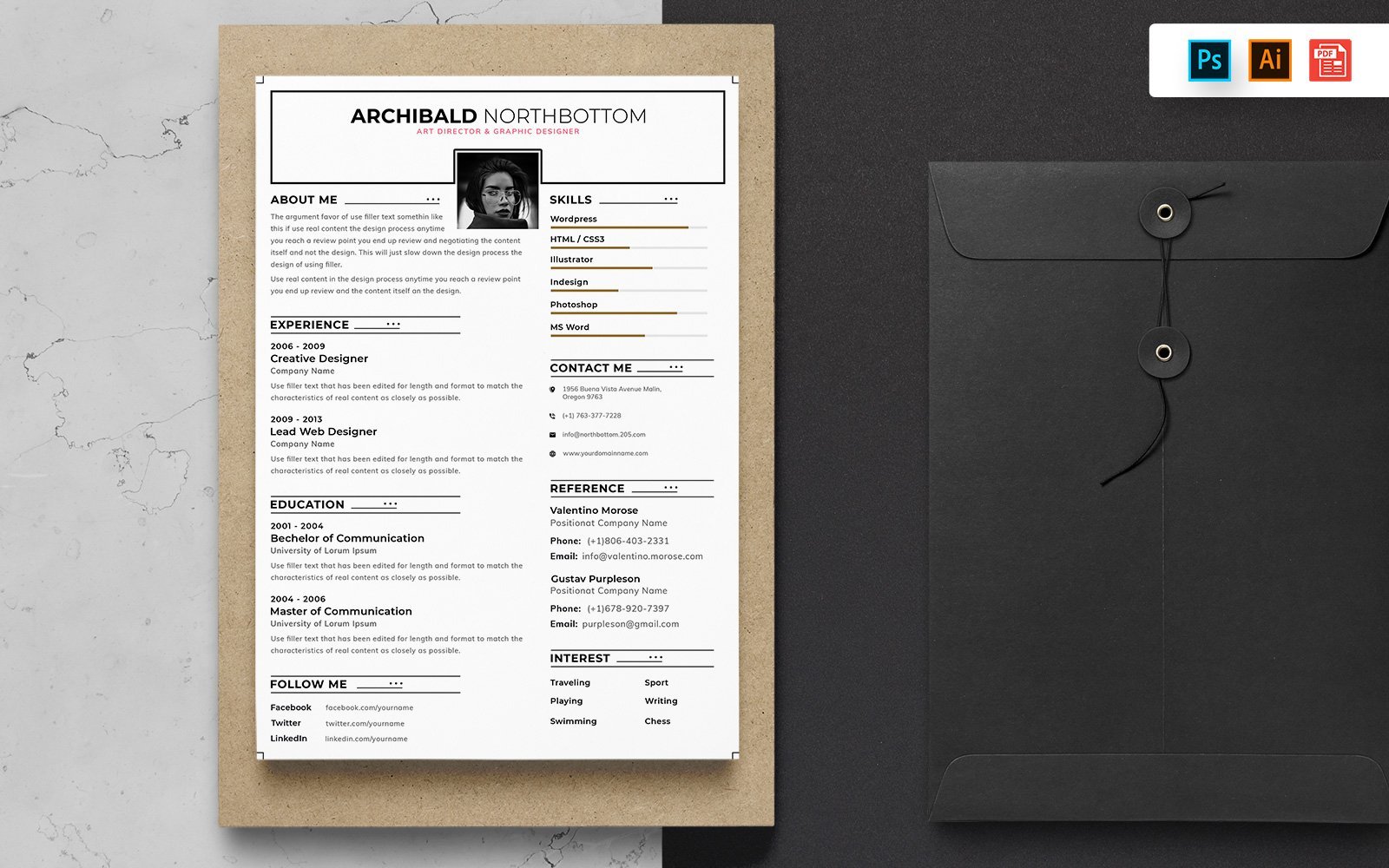 Kit Graphique #148751 Resume Template Divers Modles Web - Logo template Preview