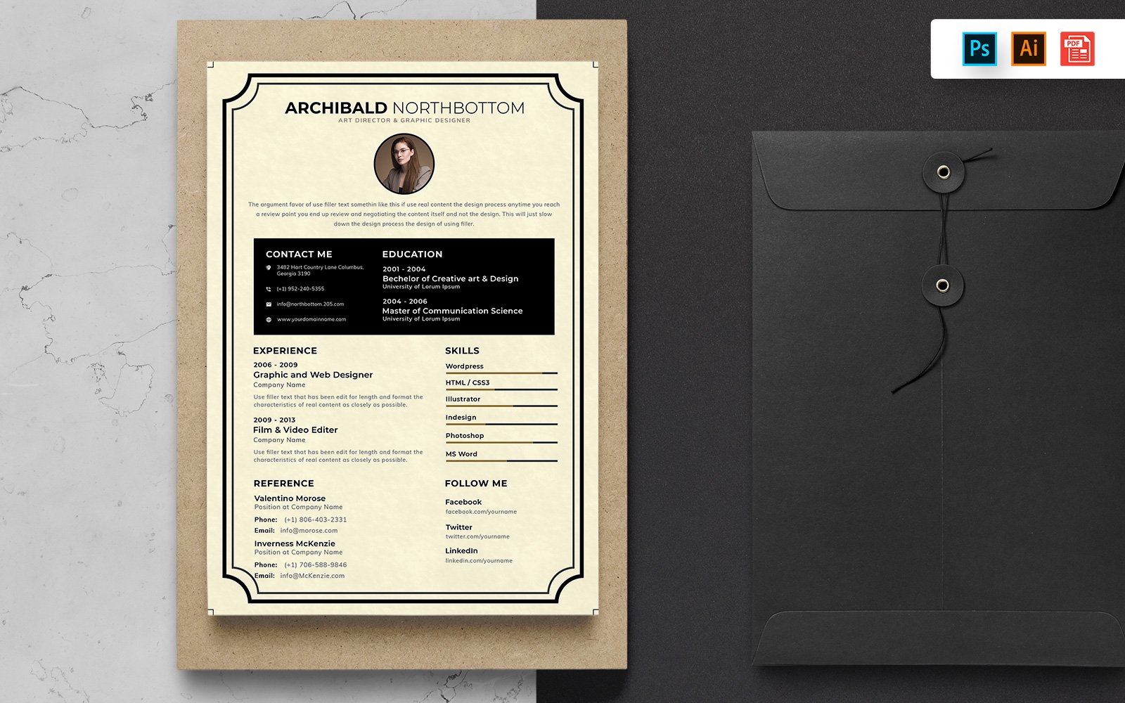 Kit Graphique #148753 Resume Template Divers Modles Web - Logo template Preview