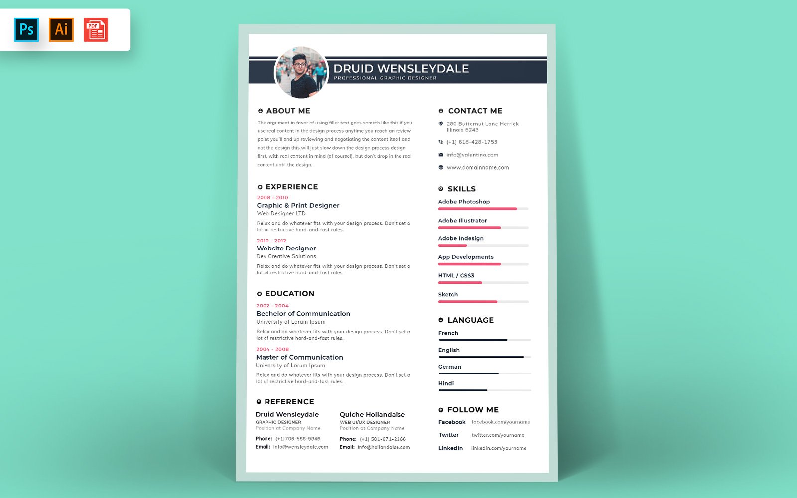 Kit Graphique #148755 Resume Template Divers Modles Web - Logo template Preview