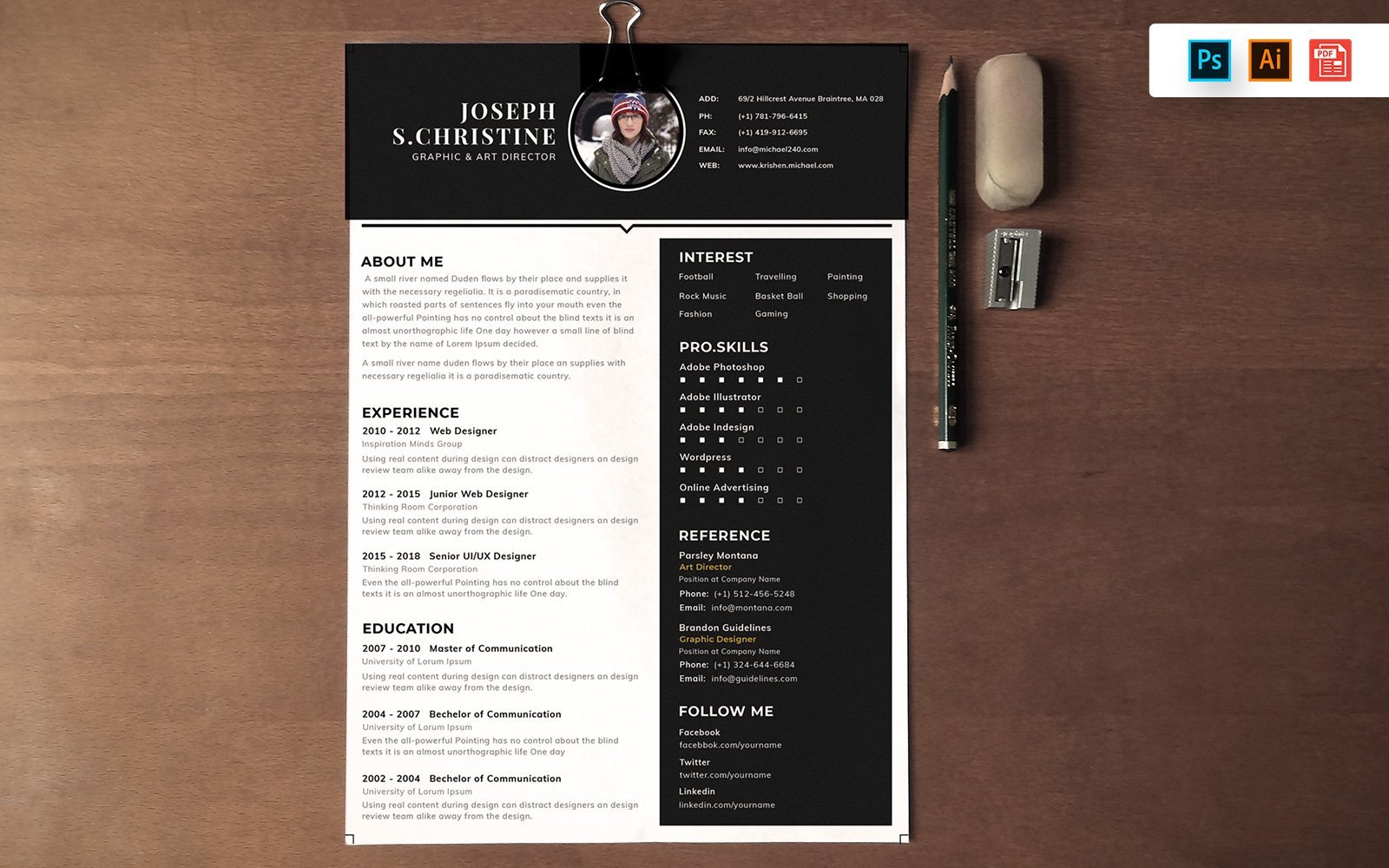 Kit Graphique #148781 Resume Template Divers Modles Web - Logo template Preview