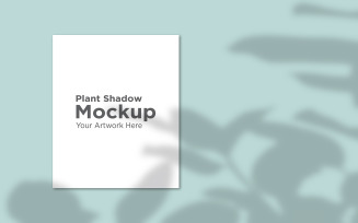 A4 Blank Frame Mockup With Plant Shadow Template product mockup