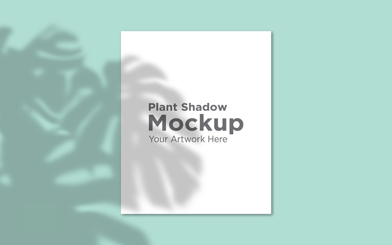 Monstera Plant Blur Shadow with Empty Frame Mockup Background product mockup Product Mockup