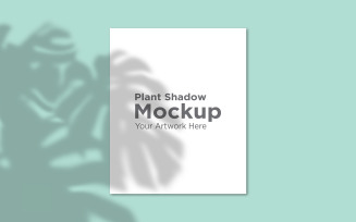Monstera Plant Blur Shadow with Empty Frame Mockup Background product mockup