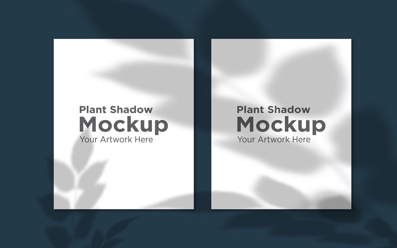 Tropical Leaf Shadow with 2 Frame Mockup Template product mockup Product Mockup