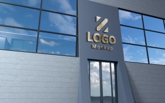 Golden Logo Mockup Sign Elegant Building product mockup