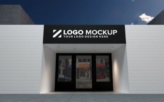 Golden Logo Mockup Store Sign Elegant product mockup
