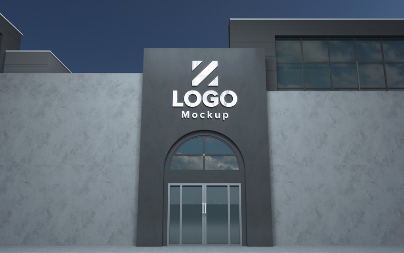 Golden Steel Logo Mockup Store Sign Elegant product mockup Product Mockup