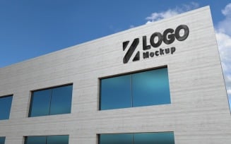 Logo Mockup 3D Sign Building product mockup