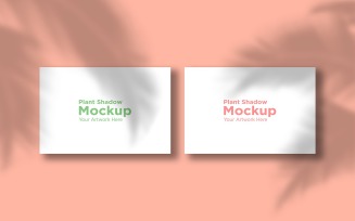 Palm Leaf Shadow with Two Frame with Pink Background product mockup