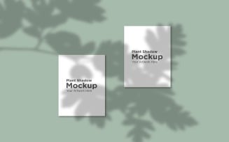 Plant Shadow Mockup with monstera Leaves Shadow Background product mockup