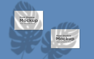 Two frame monstera Leaves Shadow Mockup Background product mockup