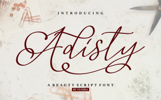 Adisty | A Beauty Cursive Font