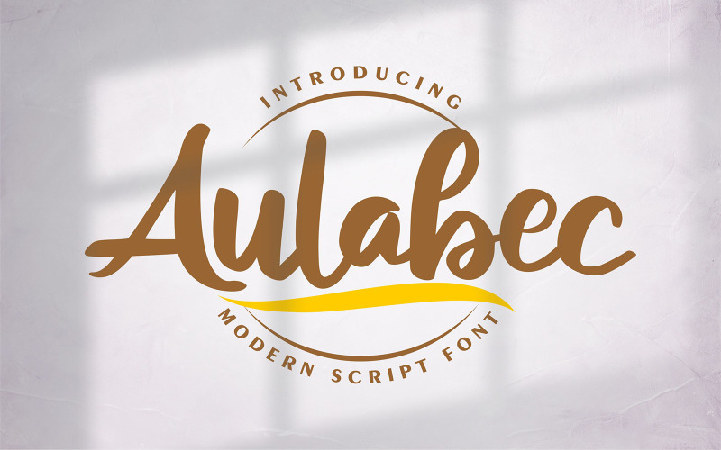 Aulabec | Modern Cursive Font
