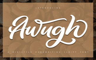 Awugh | Handwriting Cursive Font