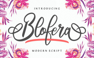 Blofera | Modern Cursive Font