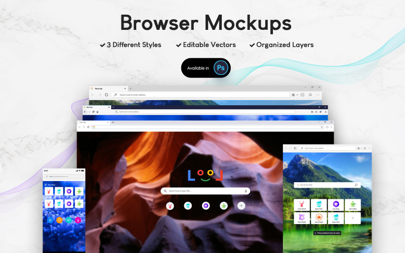 Browser Q product mockup Product Mockup