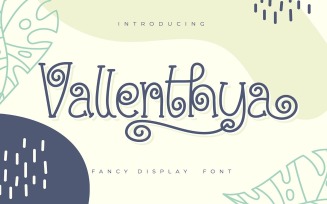 Vallenthya | Fancy Display Font