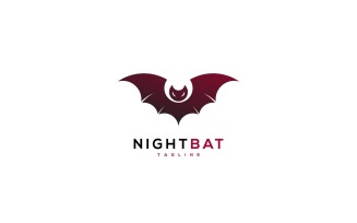 Bat Logo Template with gradient color