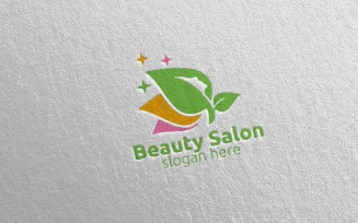 Natural Beauty Salon Logo Template