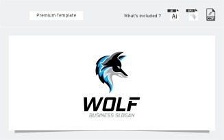 Wolf Logo Template Design