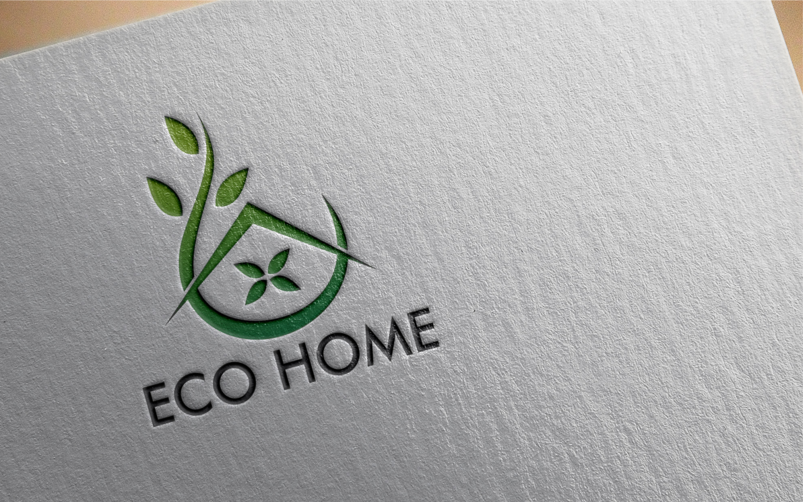 Green Home flat  Logo Template