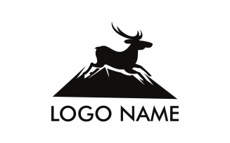 Mountain deer Logo Template