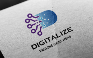 Digitalize -Letter D Logo Template