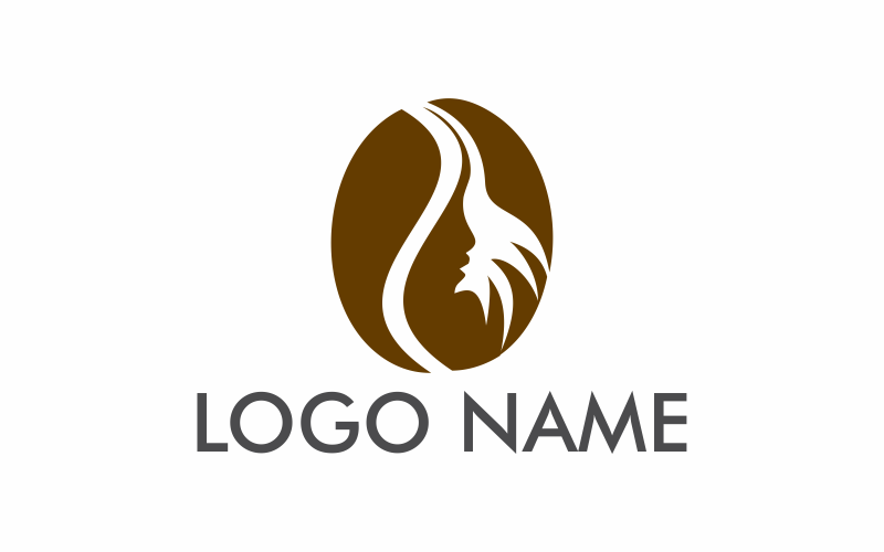 Lady's Coffee Logo Template
