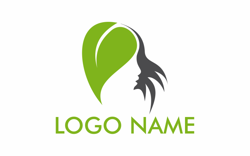 Leaf Woman modern Logo Template