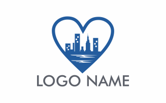 Love City abstrac Logo Template