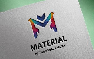 Material Letter M Logo Template