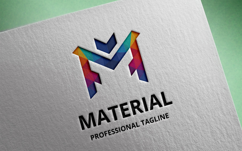 Material Letter M Logo Template